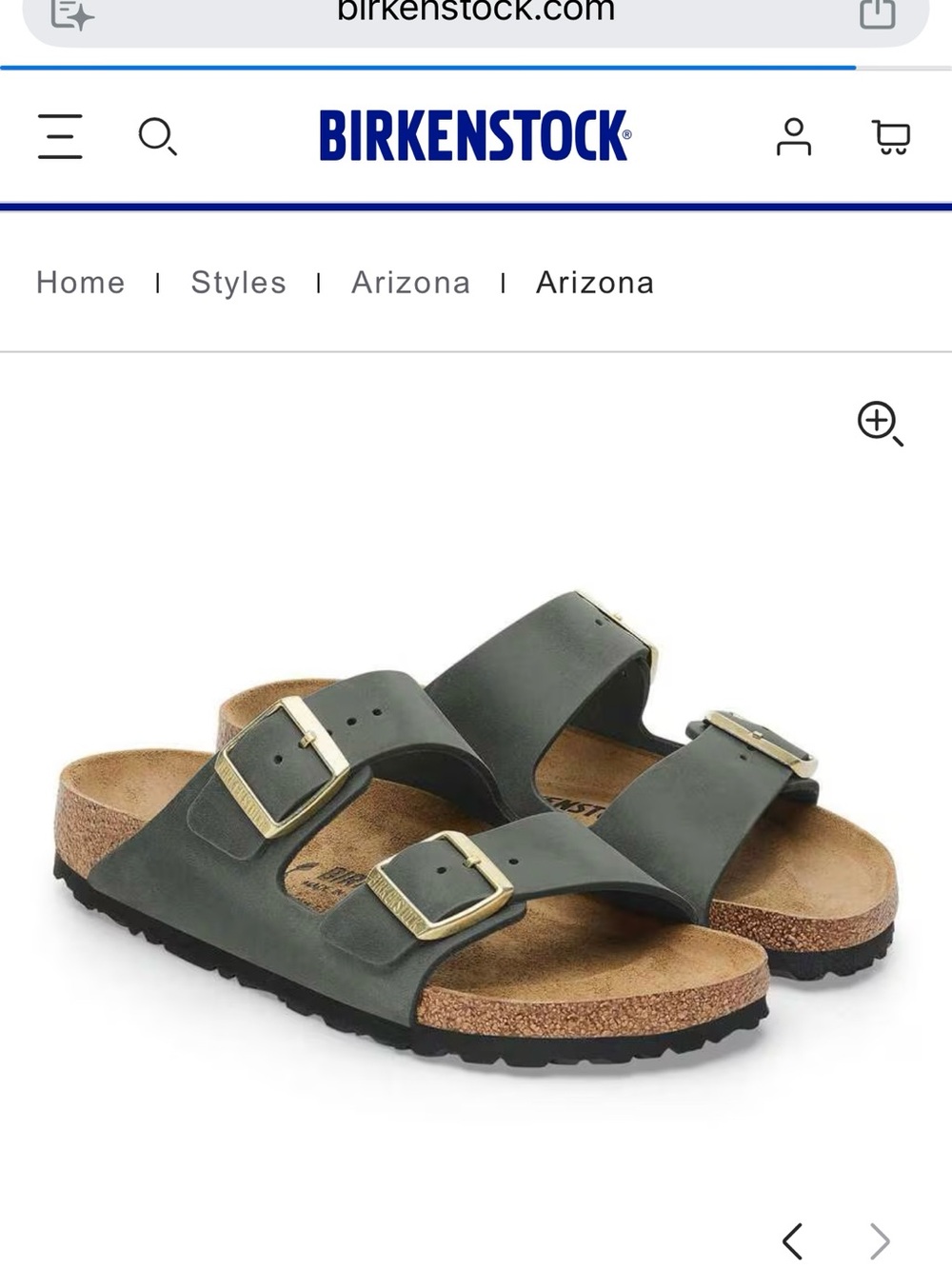 Birkenstock Arizona Two-Strap Sandal in Thyme medium/narrow - Picture 2 of 10